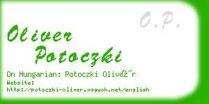 oliver potoczki business card